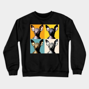 Pop Retro Xoloitzcuintli Art - Cute Puppy Crewneck Sweatshirt